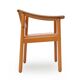 Wood and leather chairs, 1970s, set of 4