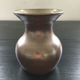 Signed vase in polished stoneware