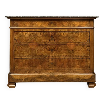 Commode époque Louis Philippe en noyer vers 1830-1840