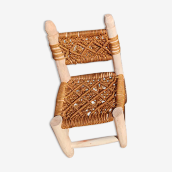 Chaise enfant macramé