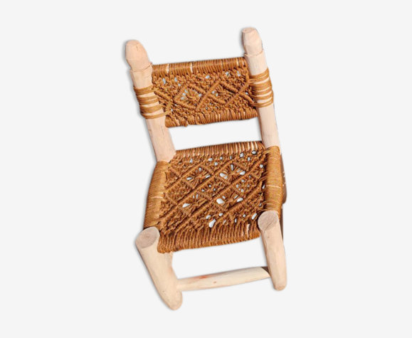 Chaise enfant macramé