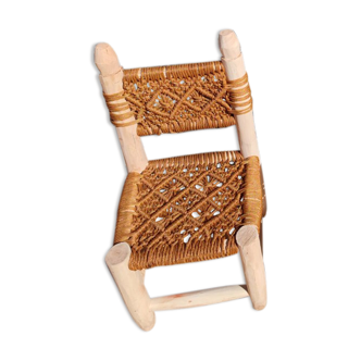 Chaise enfant macramé