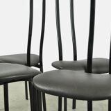 Set of 4 Italian Postmodern dining chairs by Maurizio Cattelan, 1980s