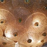 Large Murano gold glass disc ceiling light