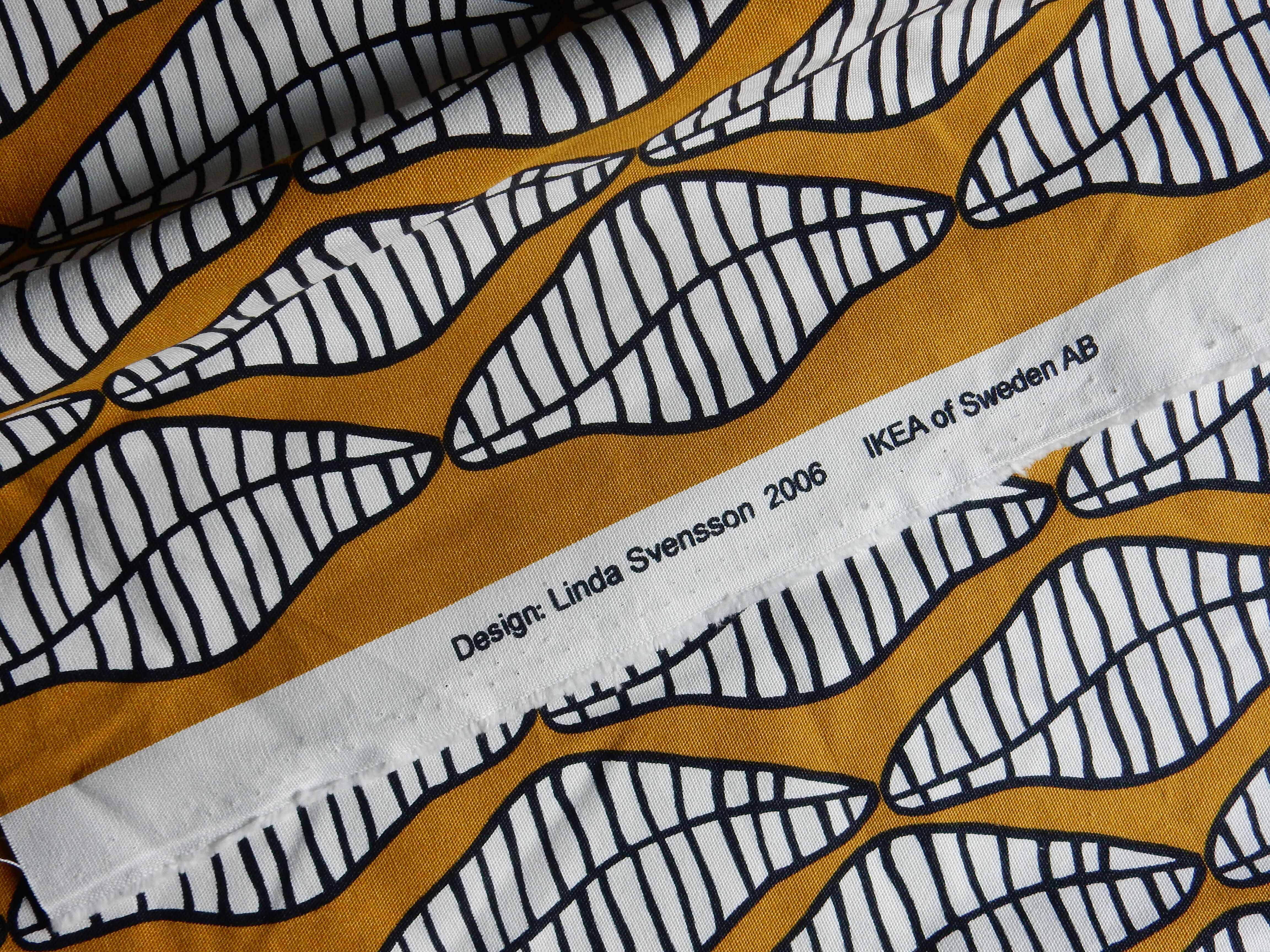 Oval lampshade vintage fabric Ikea 2006 design Linda Svensson