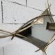 Sculptural mirror with two-tone gilded arches, France, 1970s, 95 x 133 cm
