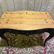 Louis XV style console table in blackened wood.