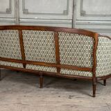 Louis XVI Basket Bench In Carved Beech On 7 Feet 18th Century