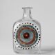 Vintage Bubble Glass Bottle With Abstract Motifs