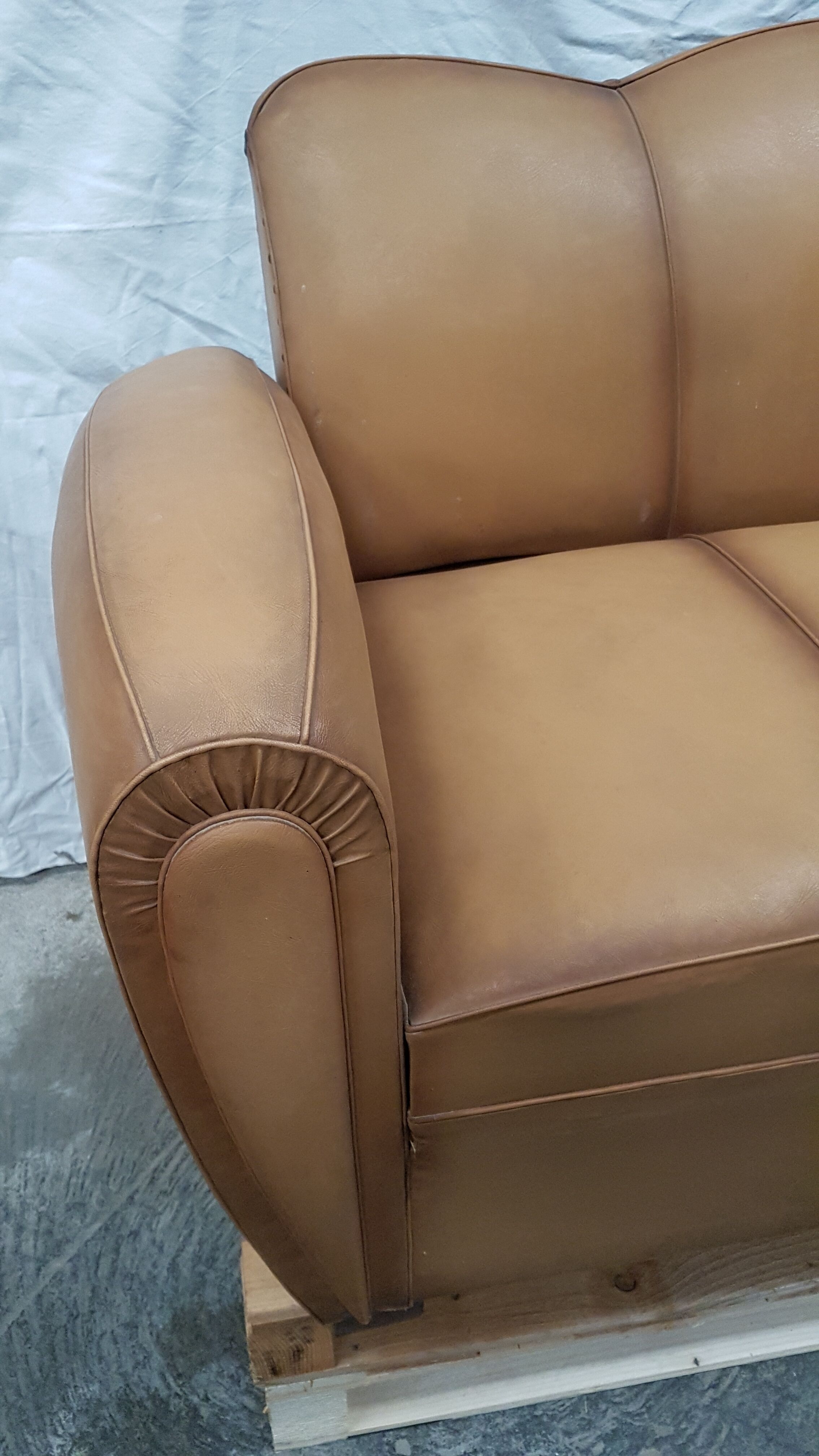 Vintage convertible moustache club sofa