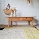 Table de ferme basse en bois 2 tiroirs