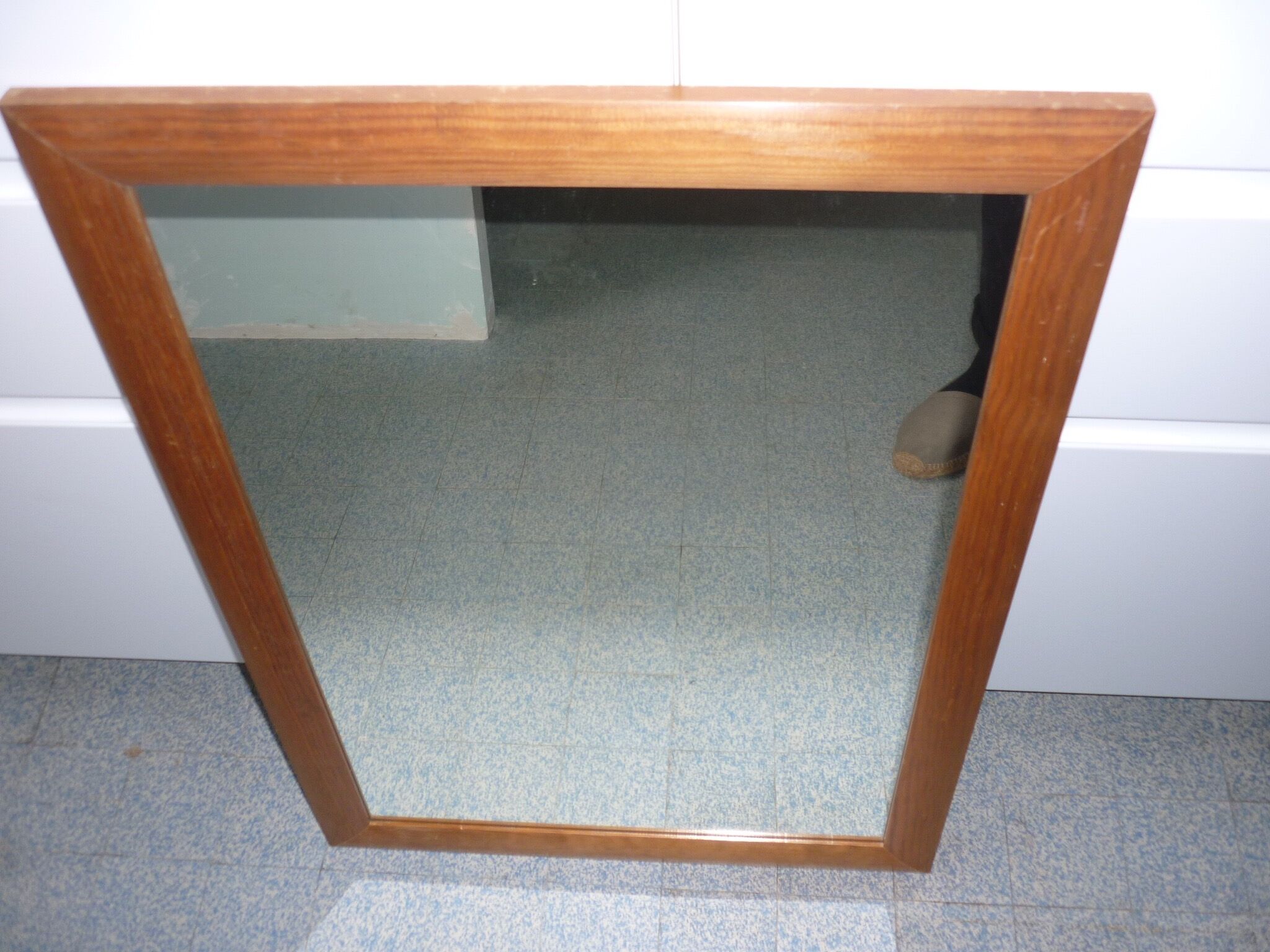 Mirror domed wooden frame 73x53, 80s