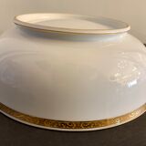 Limoges porcelain salad bowl Bernardaud, gilded Greek decoration, twentieth century