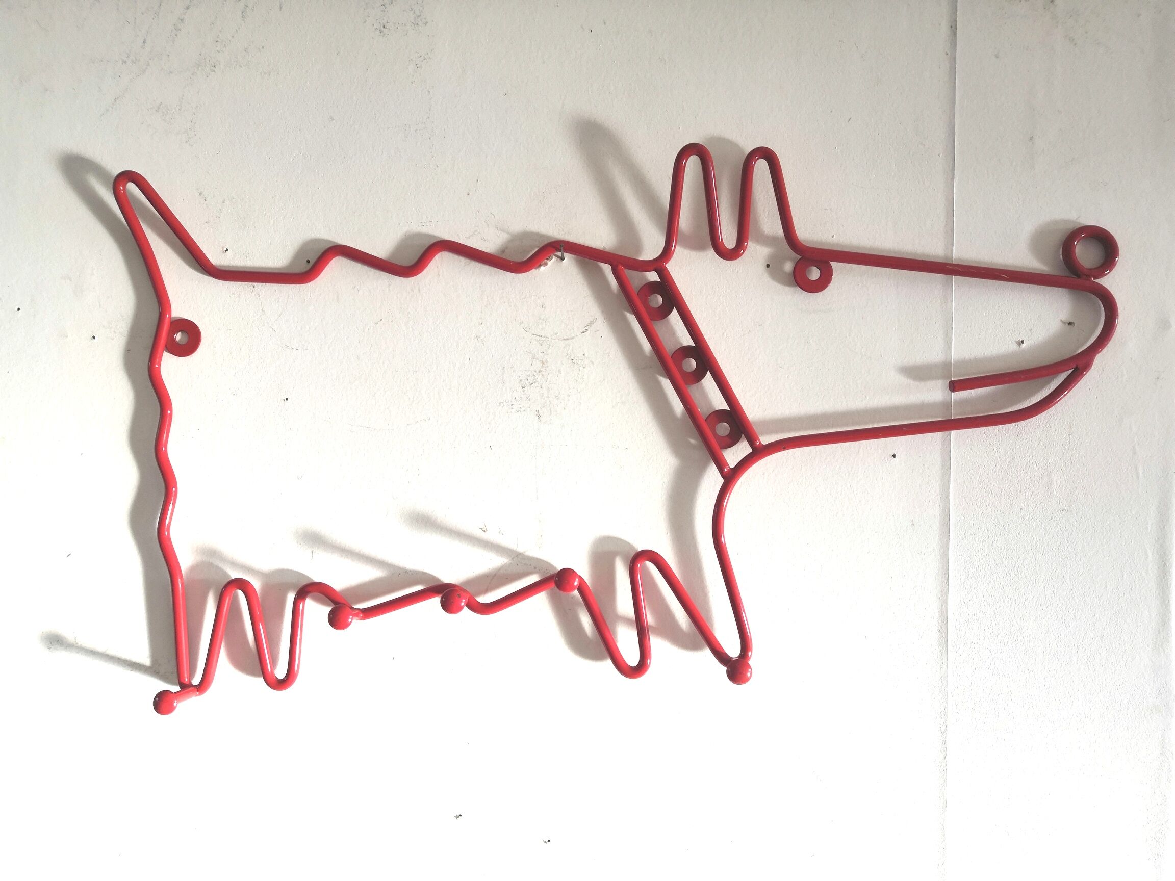 Wall coat rack vintage dog Ikea, 90s
