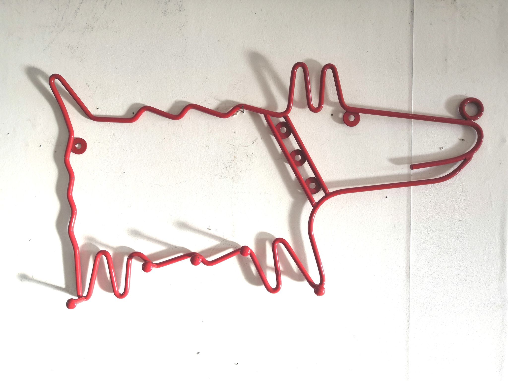 Wall coat rack vintage dog Ikea, 90s