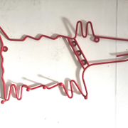 Wall coat rack vintage dog Ikea, 90s