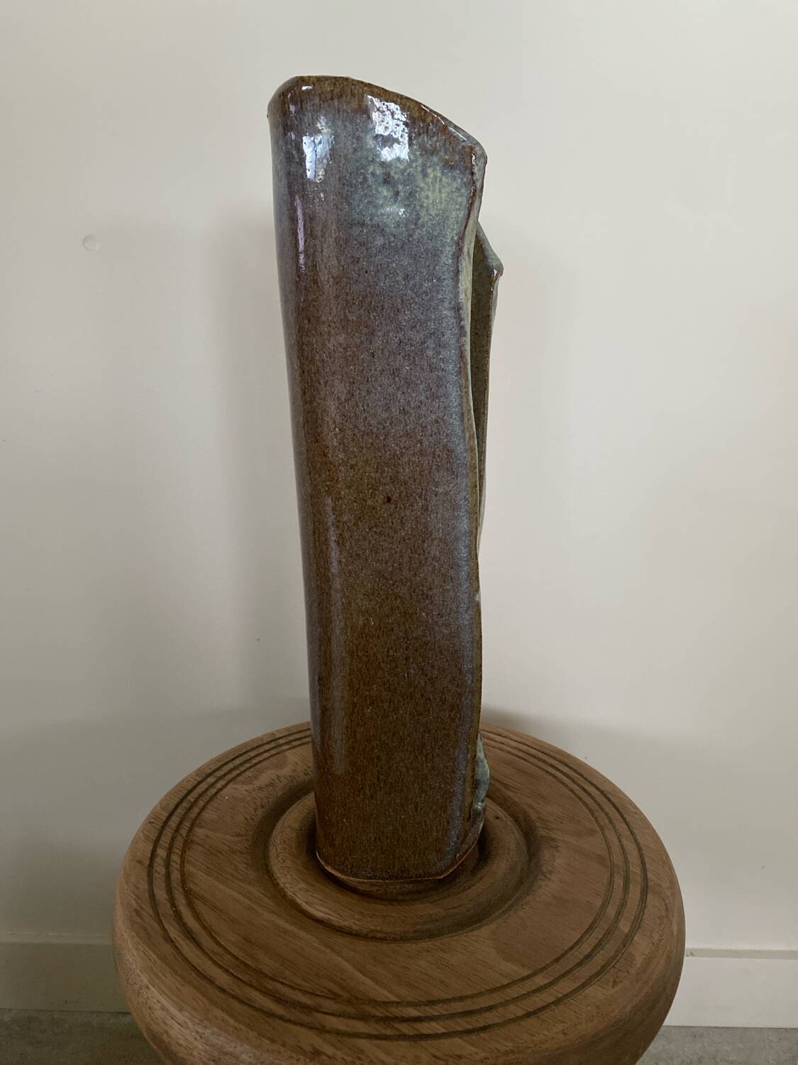 Glazed stoneware vase