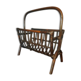 Old rattan magazine holder