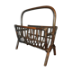 Old rattan magazine holder