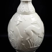 Art Deco vase with 6 deer in earthenware – C. Catteau Boch Frères La Louvière