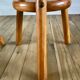 pair of adjustable architect stools pine style 60s