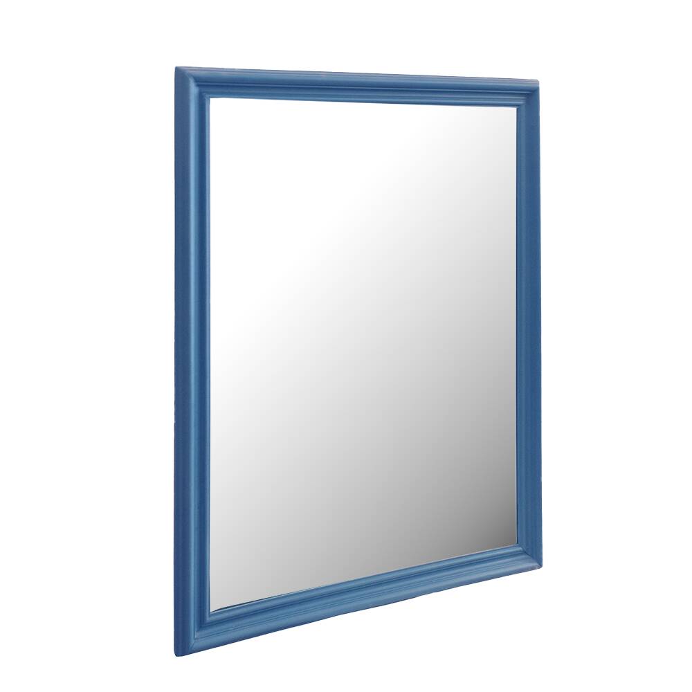 Vintage Mirror In Blue Wooden Frame, Spain, 1950s