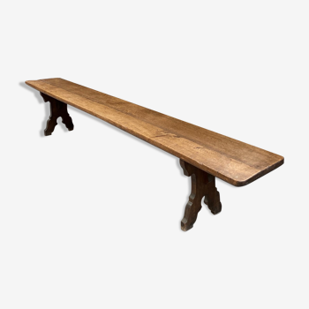 Large oak bench