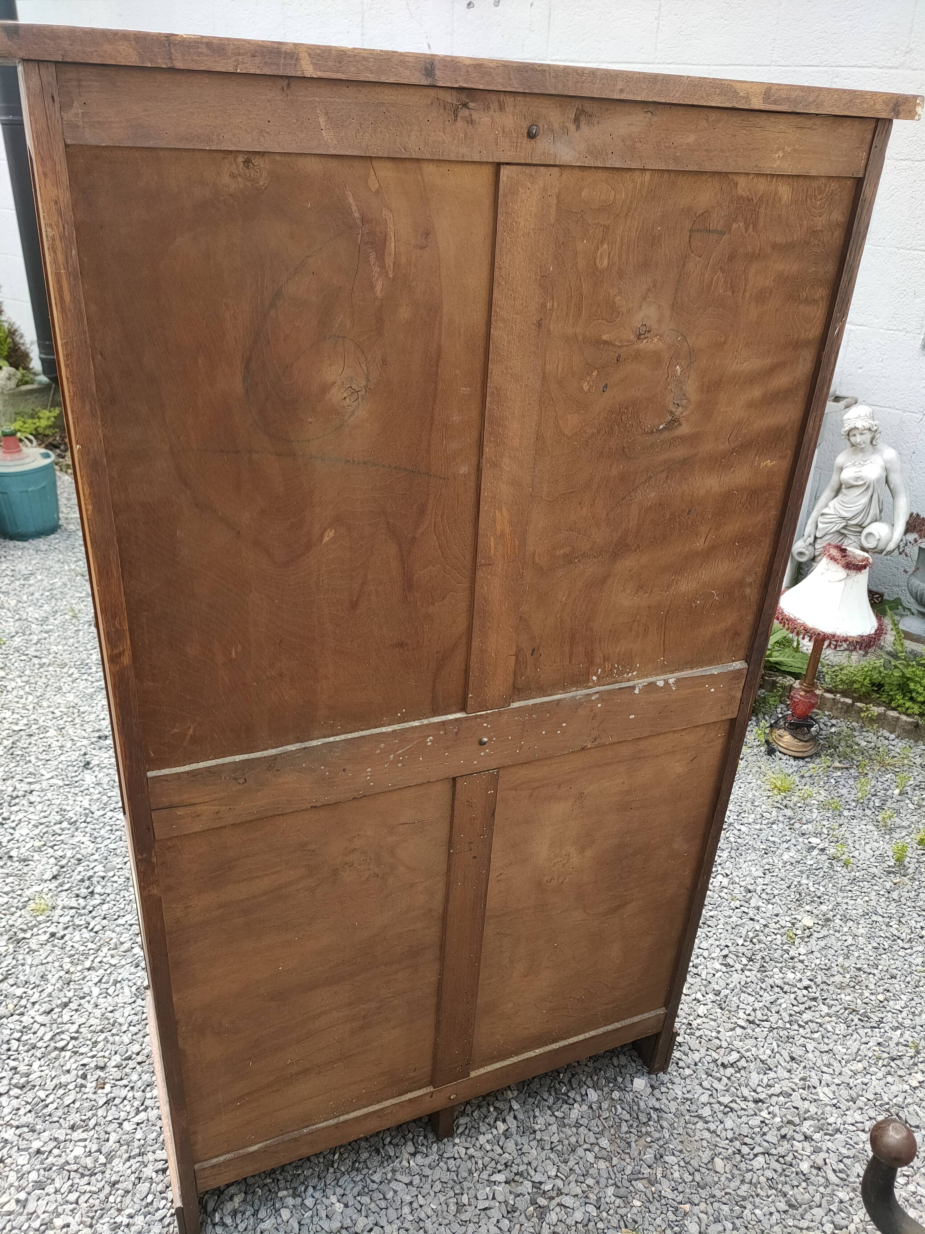 50s double curtain filing cabinet