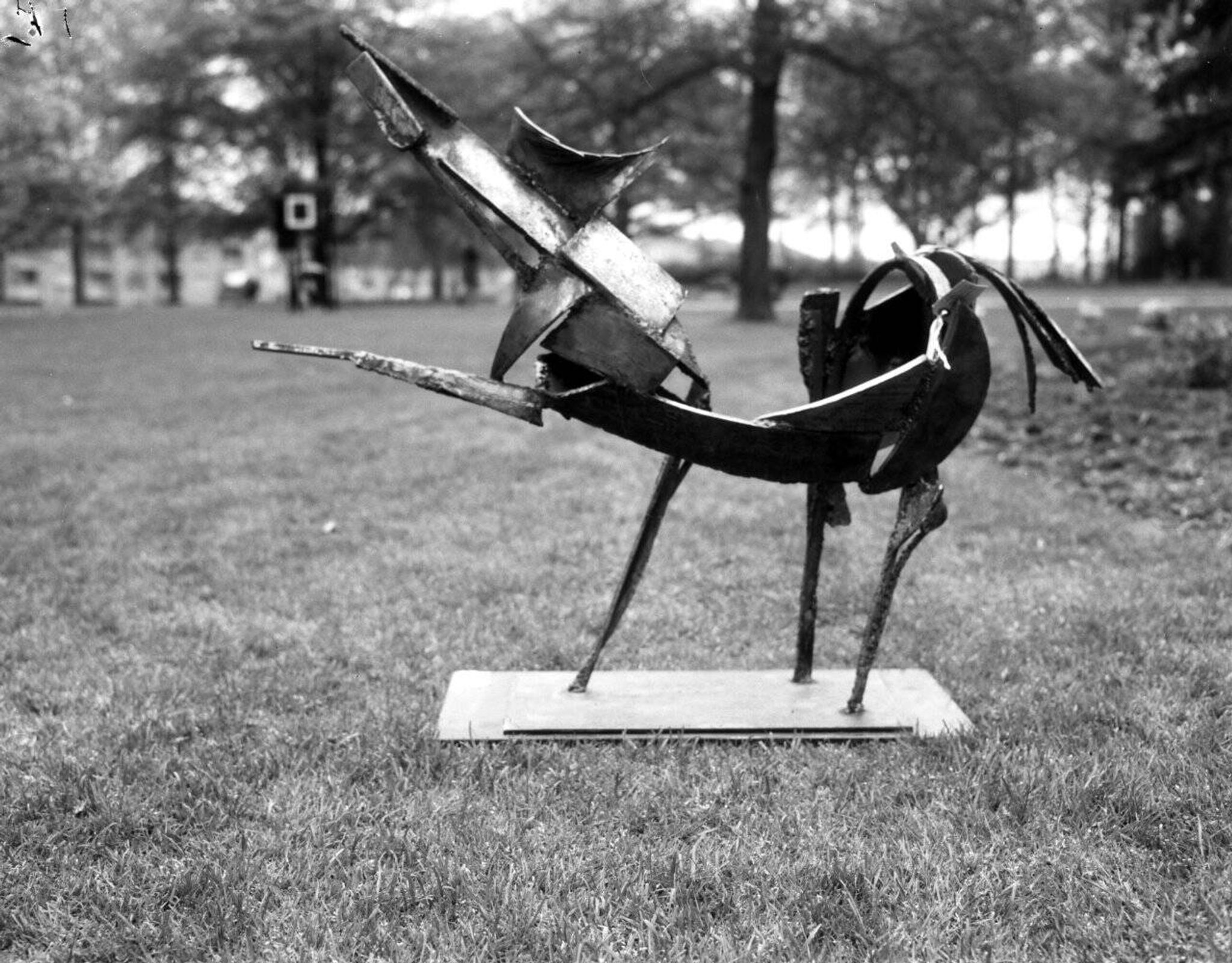 Iron horse sculpture by Raphael Saintenoy, Europe 1960s