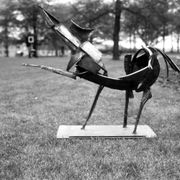 Iron horse sculpture by Raphael Saintenoy, Europe 1960s