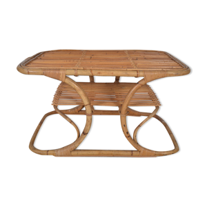 Table basse en rotin