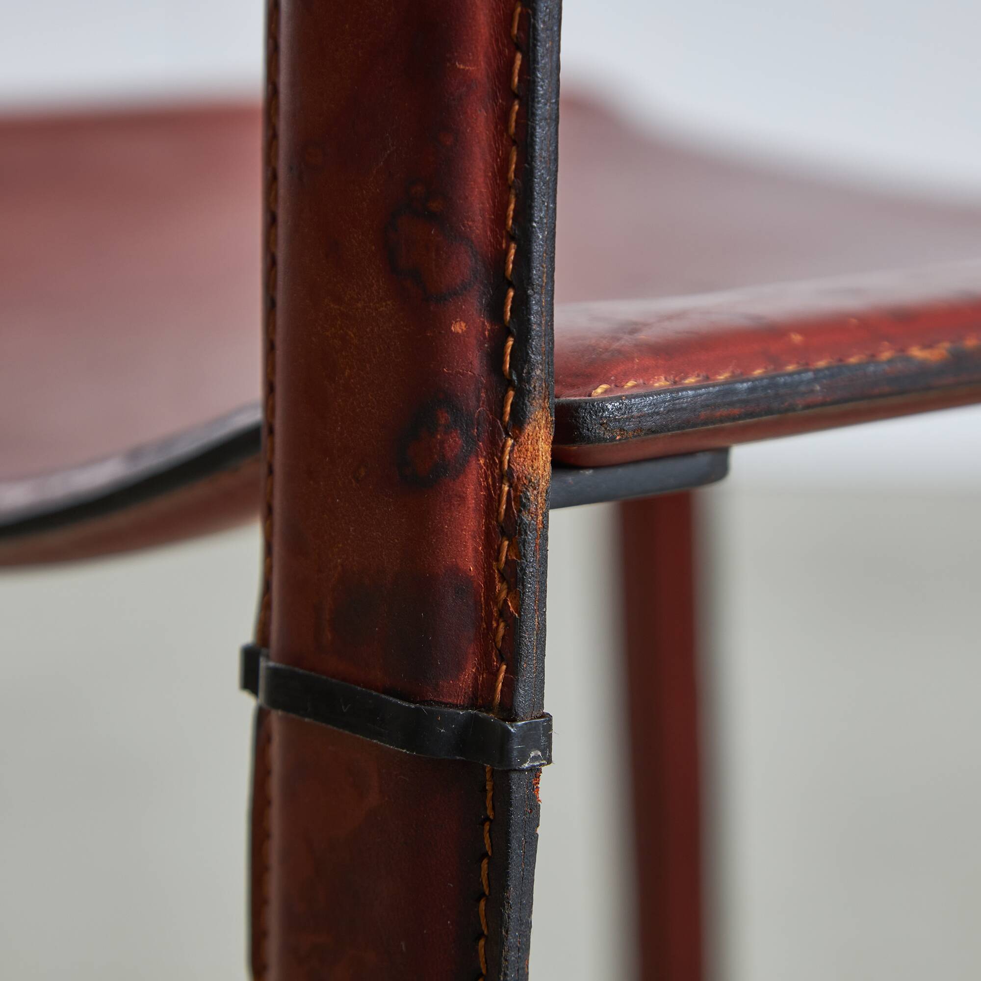 Set of 4 Sistina Strap Chair by Tito Agnoli for Matteo Grassi, 1980s