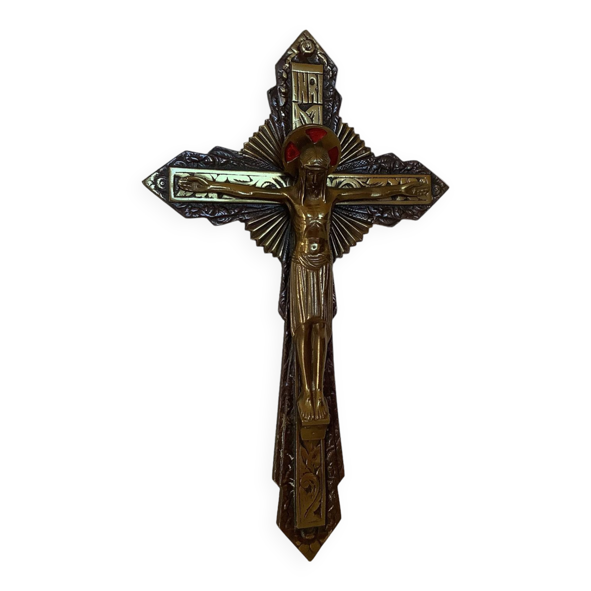 Old brass crucifix