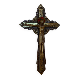 Old brass crucifix