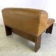 Fauteuil en cuir brutaliste, années 1960