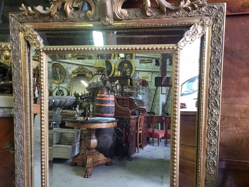 Mirror dora Louis XV with frame of the XIXth century