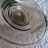 Large bowl/plate/centrepiece smoked glass art-deco