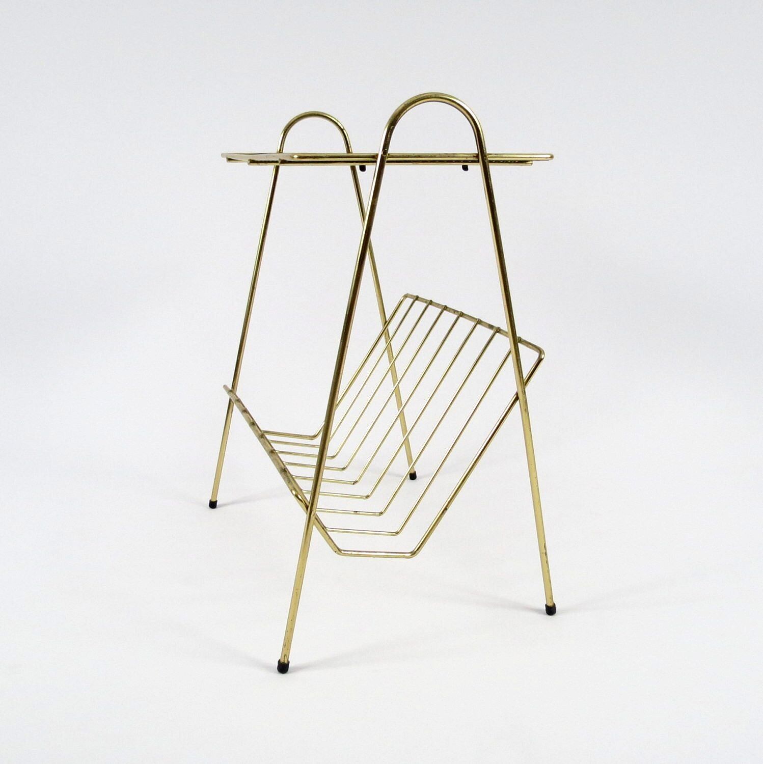 Brass magazine rack 1950s