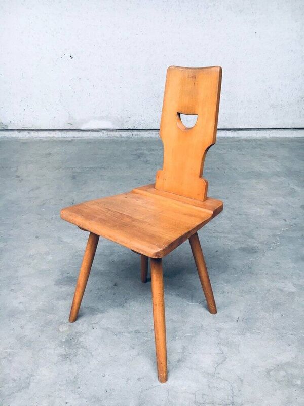 Vintage Belgian Brutalist Pub Café Chair Set by Torck, 1960s, Set of 4