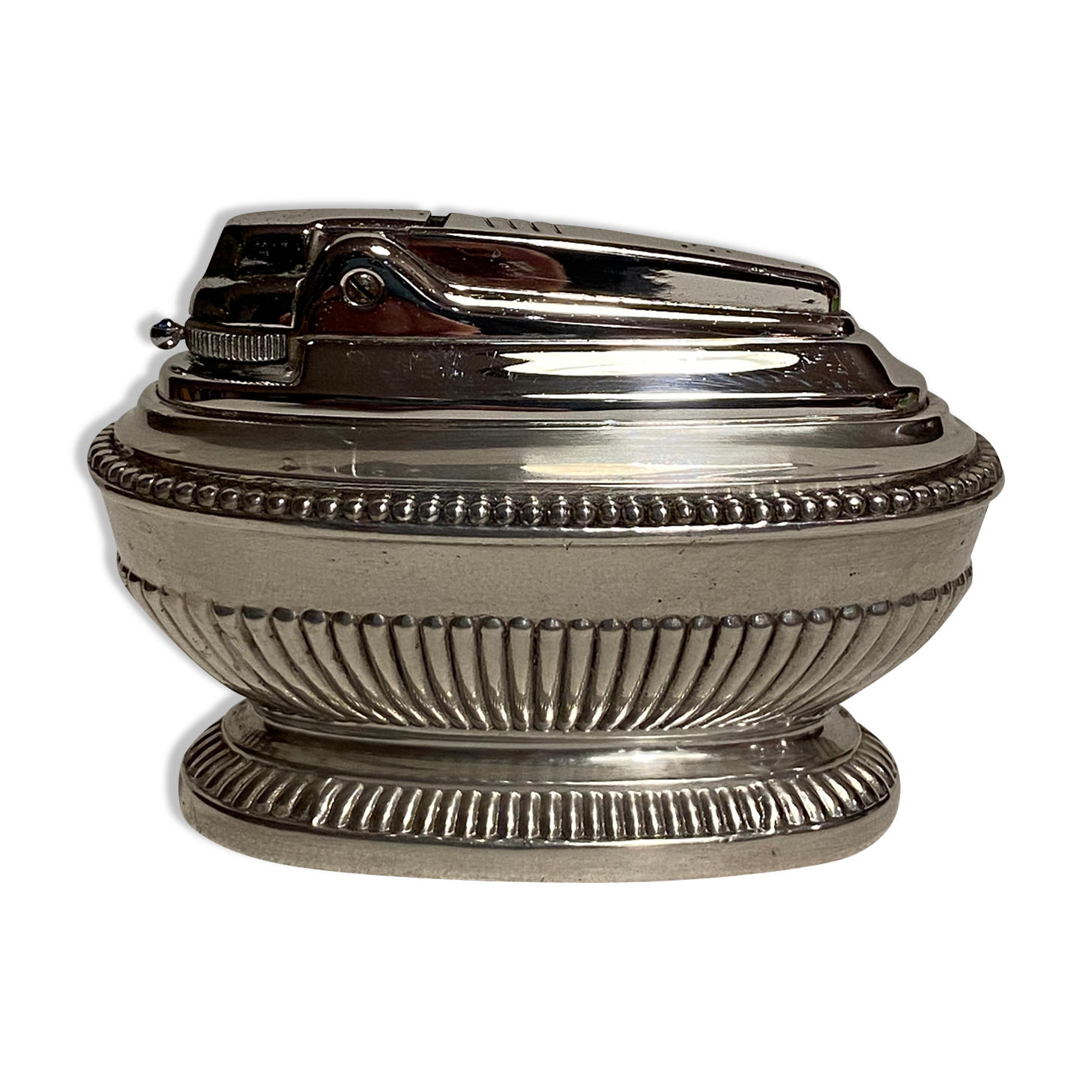 Silver metal Ronson table lighter