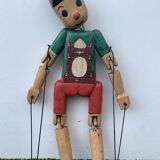 Pinocchio articulated wooden puppet, height 81 cm