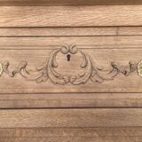 Large stripped oak chest of drawers