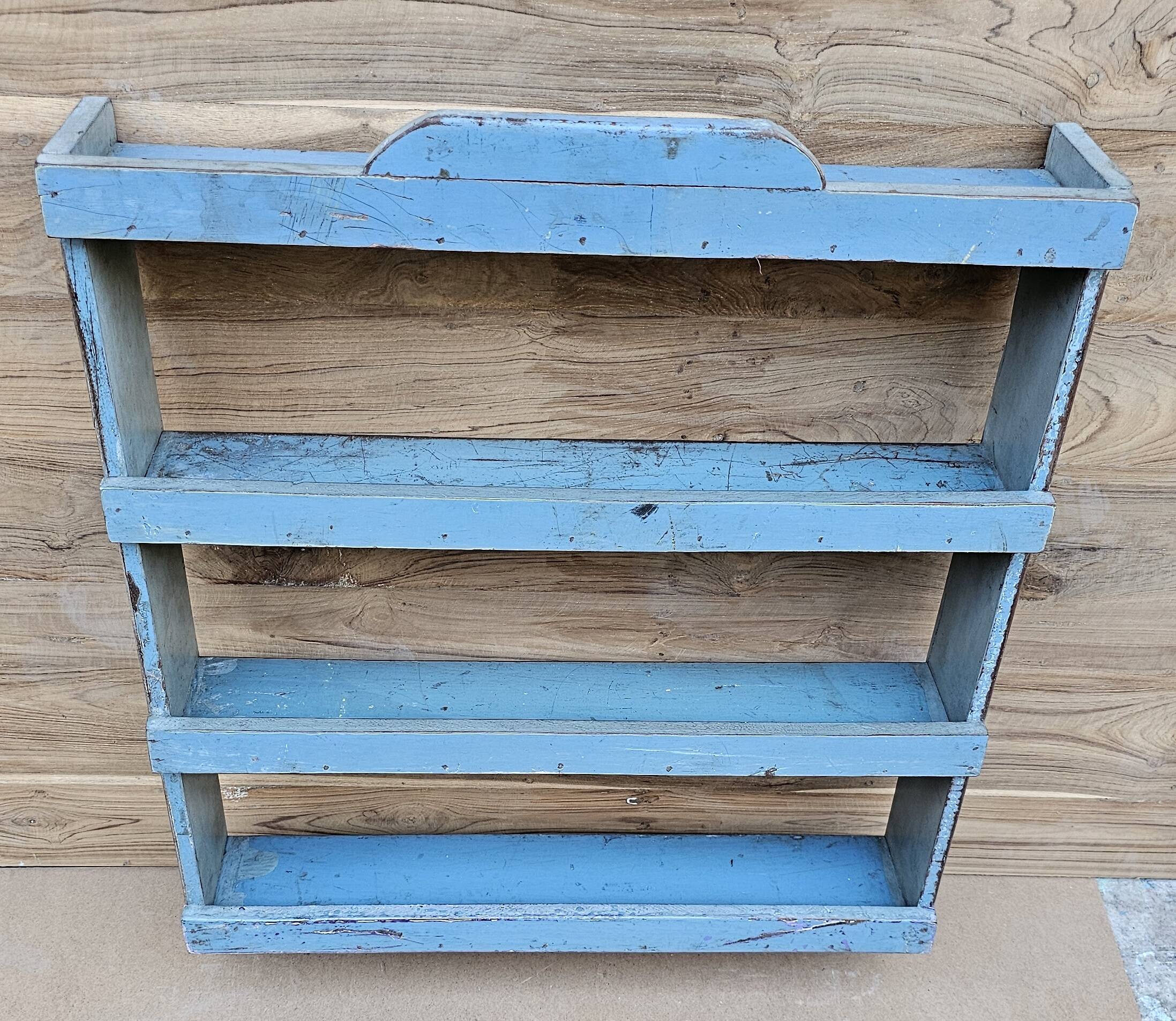 Burmese teak wall shelf