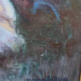 Portrait of a girl with flowers by Alfredo Mompo Roca.