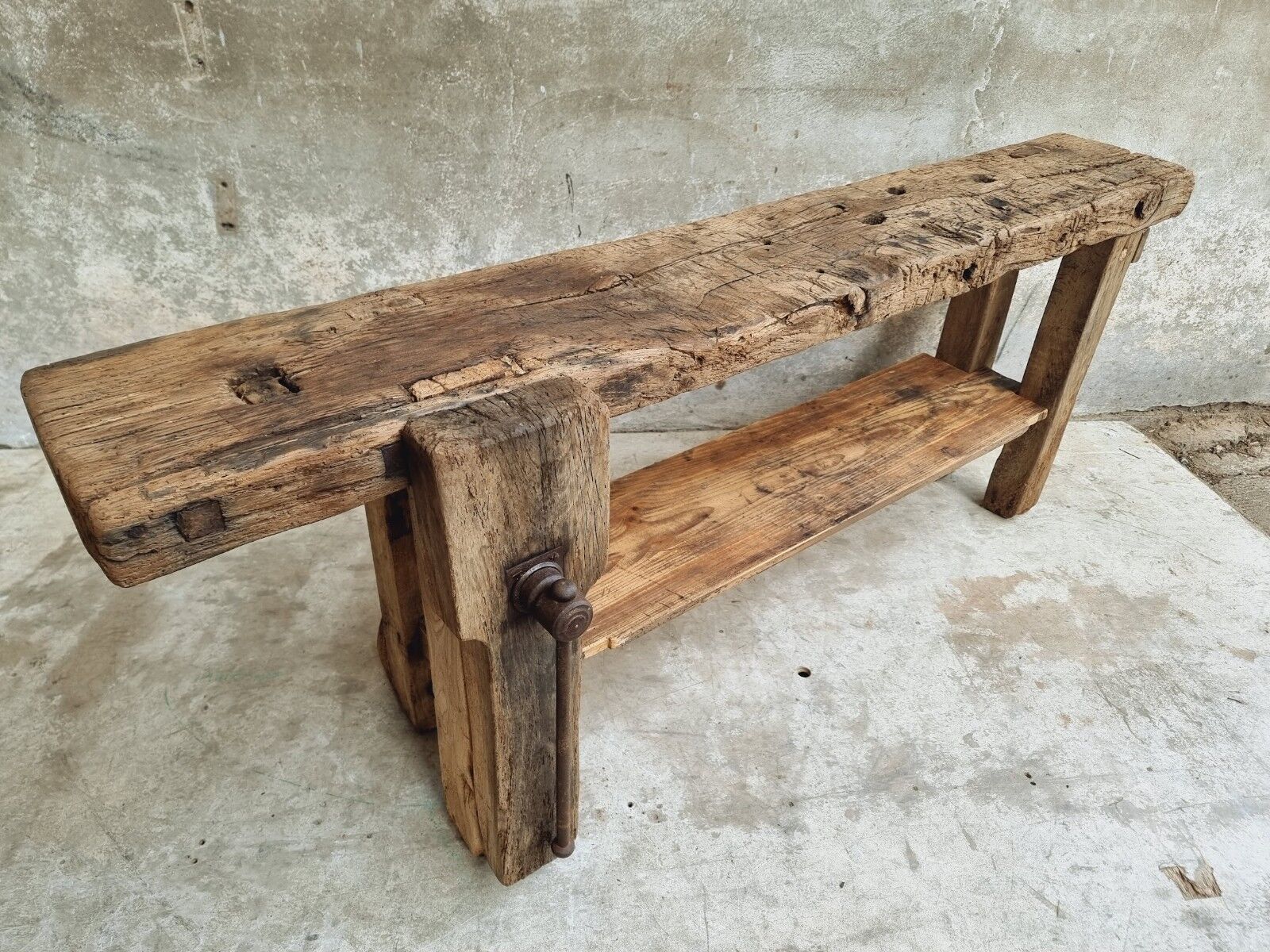Workbench oak side table 19th century