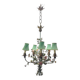 Vintage Tole Ceramic Flower Chandelier 1950’s