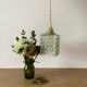 Vintage globe pendant light in green molded glass