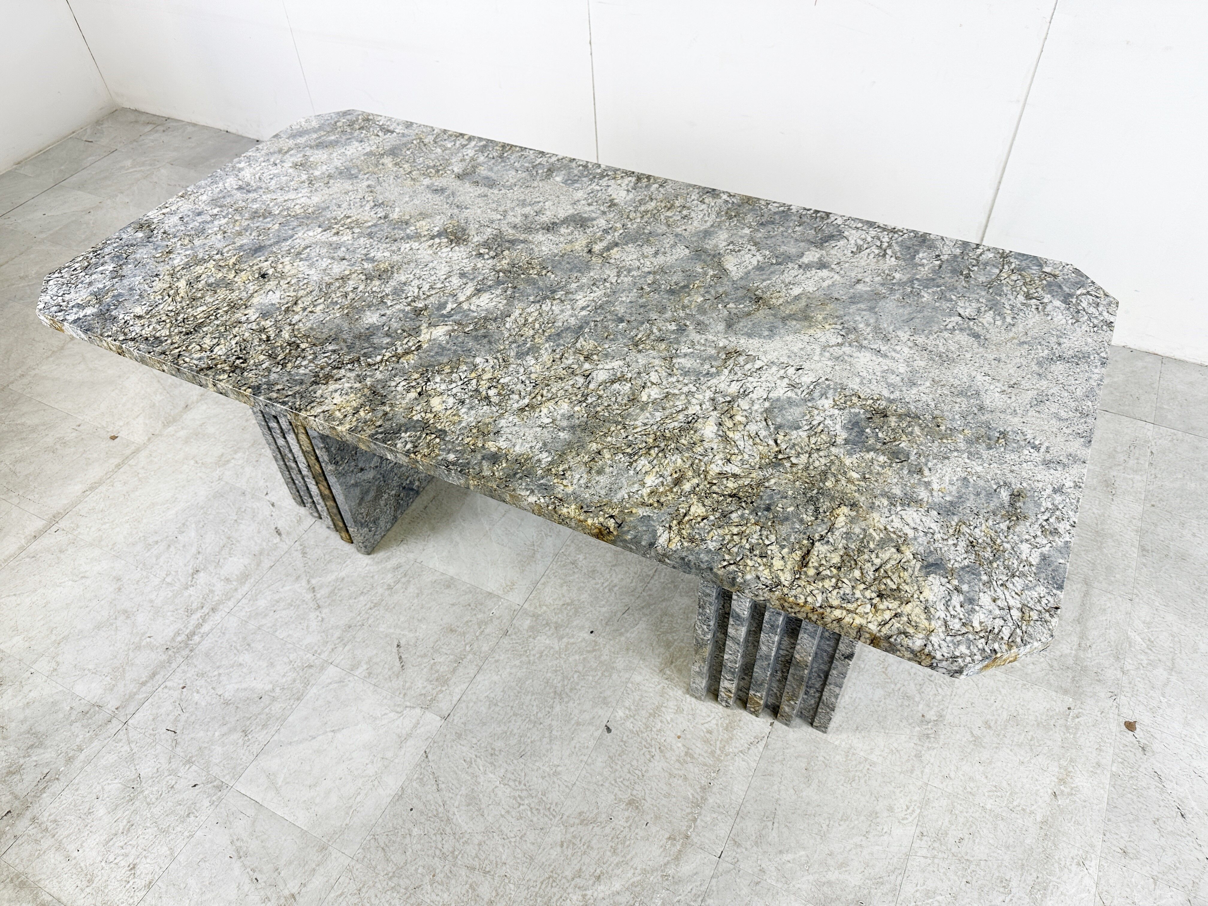 Vintage granite dining table, 1970s