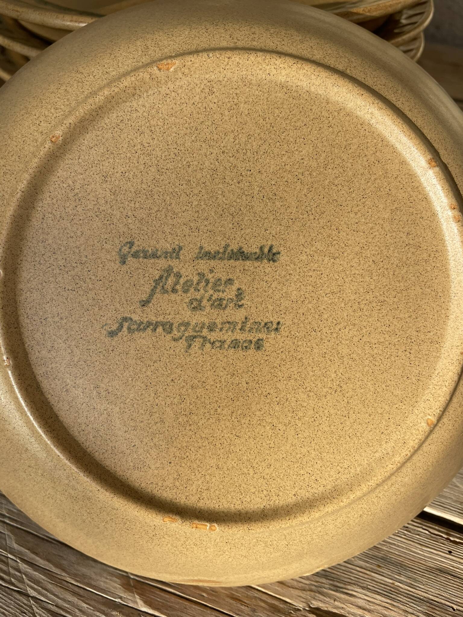 Sarreguemines Atelier d'Art sandstone set