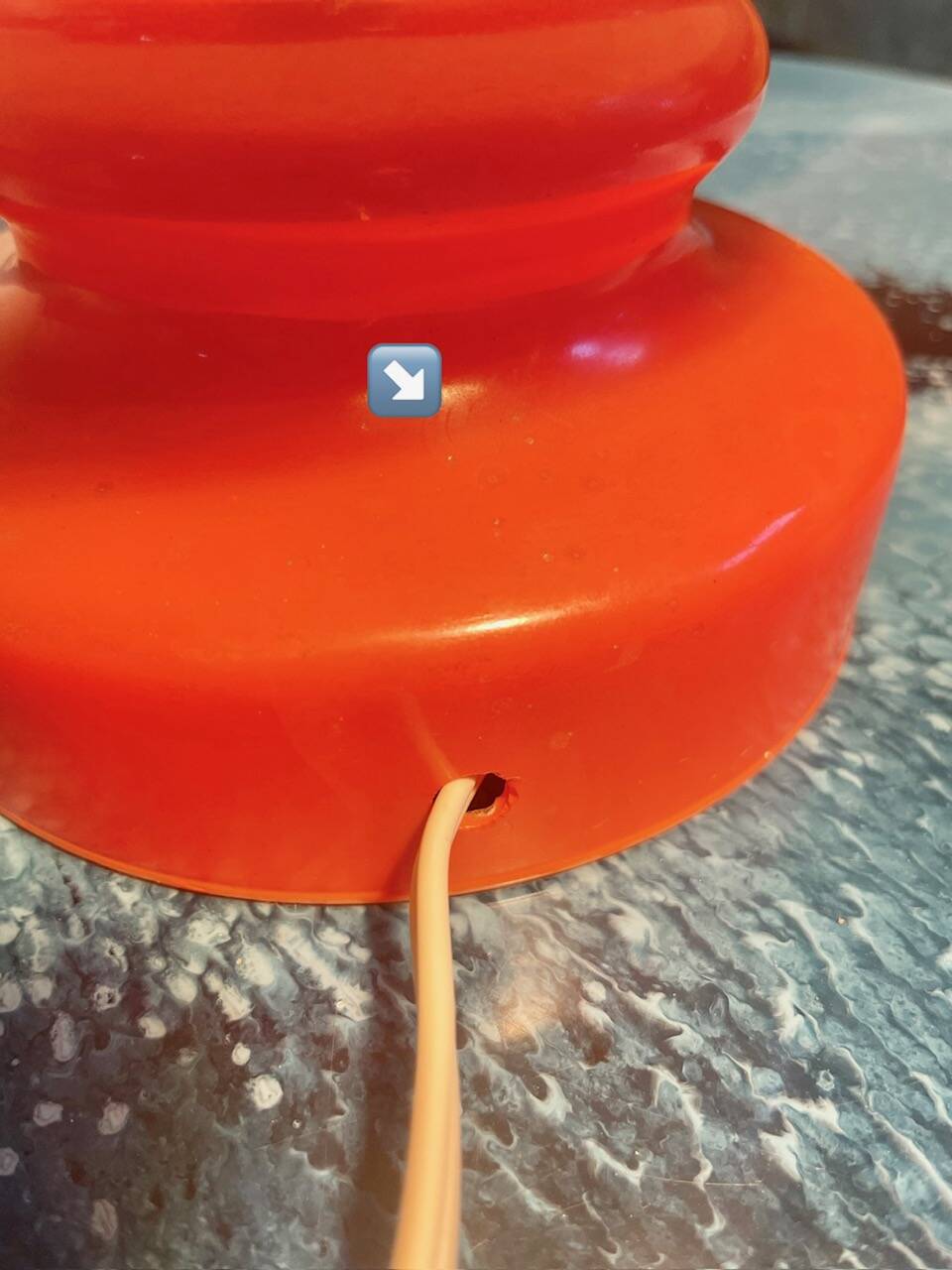 Vintage opaline glass lamp, Space Age, Murano 1960 - 1970